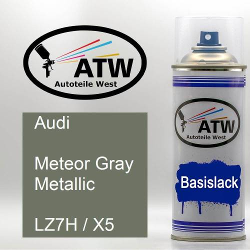 Audi, Meteor Gray Metallic, LZ7H / X5: 400ml Sprühdose, von ATW Autoteile West.